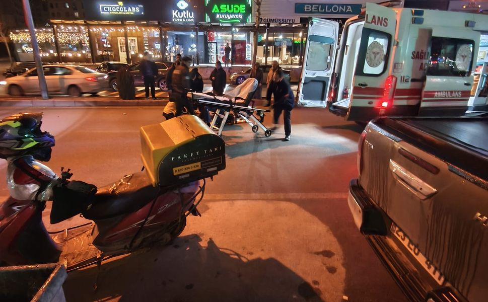 Çaydaçıra’da Trafik Kazası: Moto Kurye Hastaneye Kaldırıldı