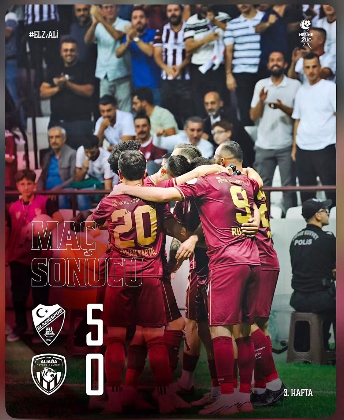 Elazığspor’dan 5 Gollü Şov: Şampiyonluk Yolunda Güçlü Adım